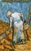 Reproductions and Copies of masterpieces oil on canvas Vincent Van Gogh revisited by Ida Parigi’s paintings: Peasant Woman Cutting Straw
