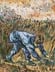 Reproductions and Copies of masterpieces oil on canvas Vincent Van Gogh revisited by Ida Parigi’s paintings: Reaper with Sickle