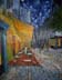 Reproductions and Copies of masterpieces oil on canvas Vincent Van Gogh revisited by Ida Parigi’s paintings: The Cafe Terrace on the Place du Forum, Arles, at Night